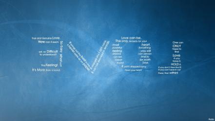 Auzu love text typography wallpaper