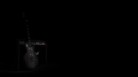 Black background guitars music strings wallpaper