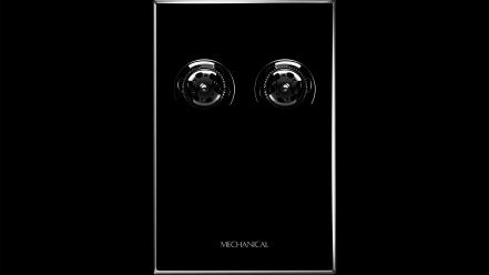 Black background mechanical minimalistic simple text wallpaper