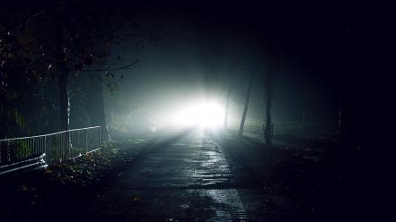 Dark flash light lights night roads wallpaper