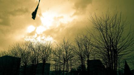 Deva romania clouds dark rain wallpaper