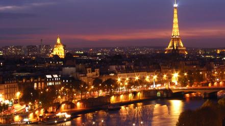 Paris cityscapes night wallpaper