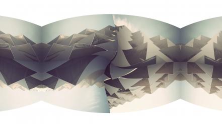 Abstract geometry minimalistic photo manipulation psychedelic wallpaper