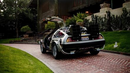 Back to the future delorean dmc12 cars wallpaper