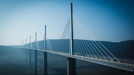 Canon eos 5d france millau viaduct architecture bridges wallpaper