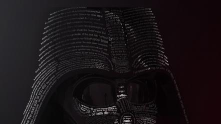 Darth vader star wars movies typographic portrait typography wallpaper