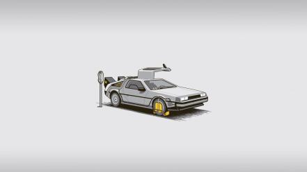 Delorean dmc12 minimalistic wallpaper