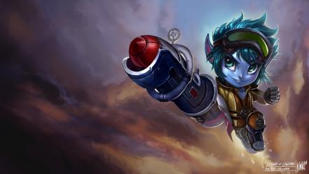 League of legends riot games tristana paintings rocket wallpaper