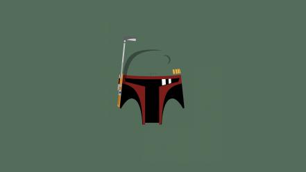 Boba fett star wars artwork minimalistic wallpaper