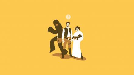 Chewbacca han solo leia organa star wars abstract wallpaper