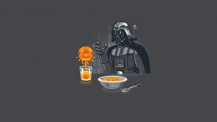 Darth vader artwork funny minimalistic oranges wallpaper