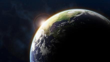 Earth outer space science fiction wallpaper