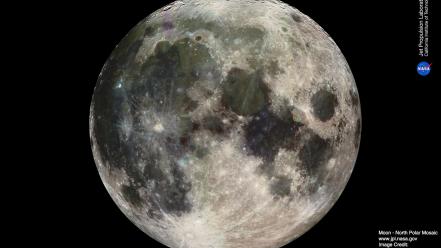 Moon north outer space polar science fiction wallpaper