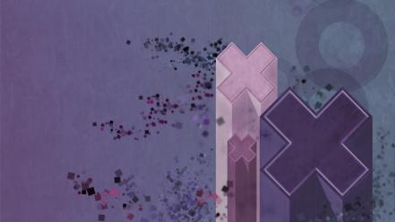 Abstract blue digital art pastel purple wallpaper