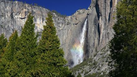 California national park yosemite falls mist wallpaper