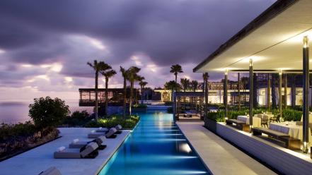 Design houses swimming pools villa wallpaper