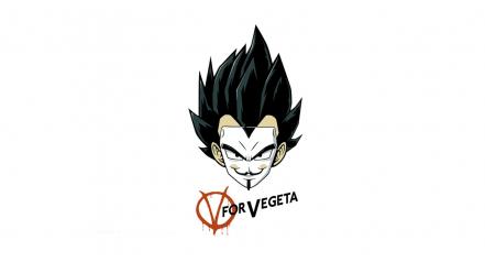 Dragonball vegeta v for vendetta artwork crossovers wallpaper
