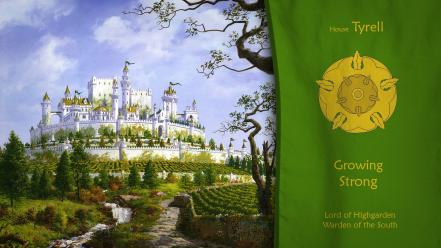 Fire game thrones highgarden house tyrell artwork wallpaper