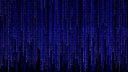 Glitch matrix zion abstract blue wallpaper