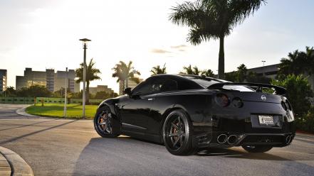 Specv r35 gtr black cars natural lighting wallpaper
