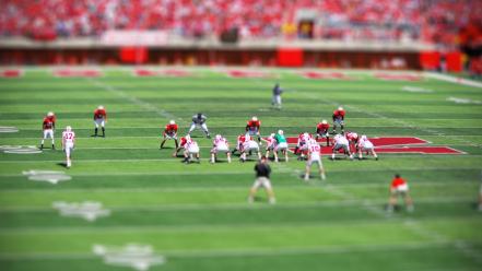 American football tilt-shift wallpaper