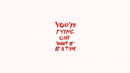 Death minimalistic typography doubt white background wallpaper