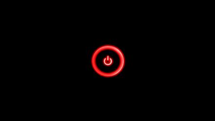 Minimalistic red technology power button simple background black wallpaper