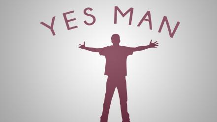 Minimalistic yes man wallpaper