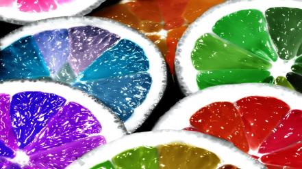 Multicolor limes lemons wallpaper