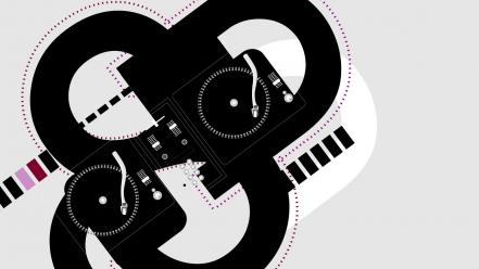Music vector turntables wallpaper
