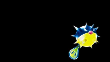 Pokemon simple background black qwilfish wallpaper