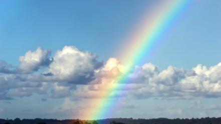 Clouds landscapes nature rainbows skyscapes wallpaper