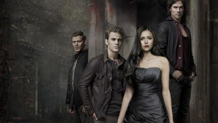 Elena gilbert paul wesley stefan salvatore damon wallpaper