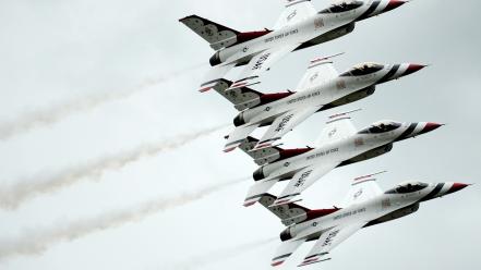 Fighting falcon aviation thunderbirds (squadron) formation flying wallpaper