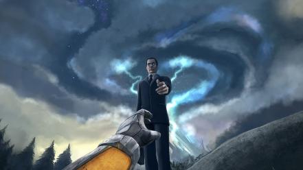 Half-life gordon freeman digital art g-man 2 3d wallpaper