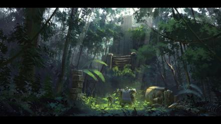 Jungle fantasy art artwork wallpaper