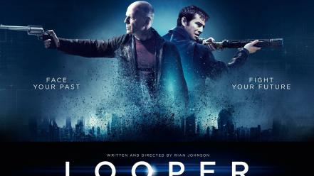Movies weapons bruce willis joseph gordon-levitt looper wallpaper