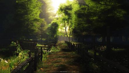 Nature old realistic 3d vue rendering sp34k way wallpaper