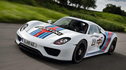 Porsche cars martini 918 spyder races wallpaper