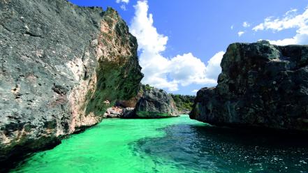 Travel caribbean dominican republic mountain view sea wallpaper