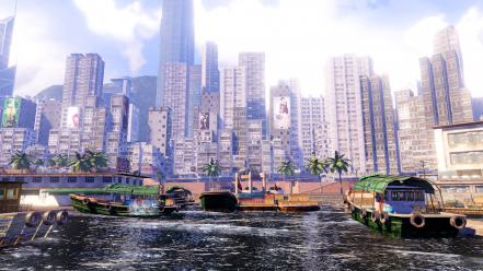 Video games hong kong panorama sleeping dogs wallpaper