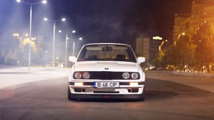 Bmw cars white e30 front view stance wallpaper