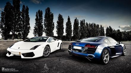 Cars audi r8 v10 lamborghini gallardo lp570-4 wallpaper