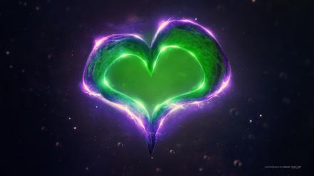 Multicolor people digital art hearts 3d lacza wallpaper
