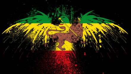 Rasta babylon lions ethiopia black background rastafari wallpaper