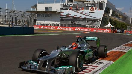 Spain valencia michael schumacher pirelli mercedes gp wallpaper