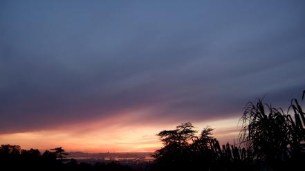 Sunrise clouds horizon wallpaper