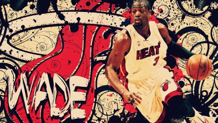 Abstract nba basketball dwyane wade miami heat wallpaper