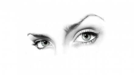 Black and white eyes minimalistic simple background wallpaper