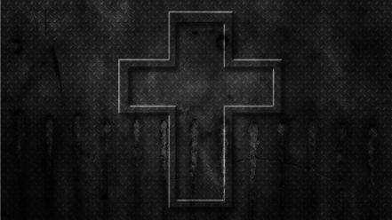 Cross dark grunge metal design patterns god rust wallpaper